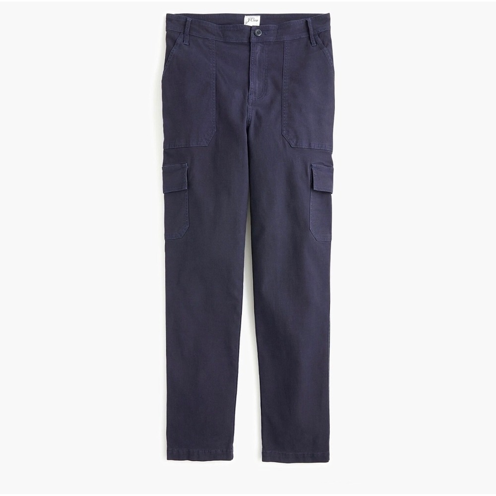 J. Crew Womens The New Straight Leg Cargo Pant‎ 29 Preppy Utility Navy Blue